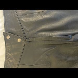 Leather pencil skirt